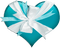 soave deco valentine bow heart  black white teal - Free PNG Animated GIF