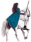 soave woman fantasy horse warrior blue brown - ilmainen png animoitu GIF