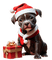 christmas dog by nataliplus - png gratis GIF animasi