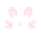 neon bunny ears overlay - δωρεάν png κινούμενο GIF