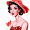 kikkapink vintage woman fashion hat - png gratuito GIF animata