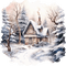 zimowy krajobraz - PNG gratuit GIF animé