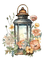 Floral Vintage Lantern - GIF animado grátis