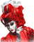 soave woman mask carnival venice black white red - PNG gratuit GIF animé