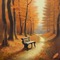 Brown Forest Path with Bench - darmowe png animowany gif