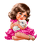 girl with hare by nataliplus - PNG gratuit GIF animé