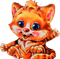 orange cat by nataliplus - gratis png animerad GIF