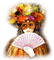 soave woman carnival mask vintage fan painting - 免费PNG 动画 GIF