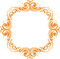 kikkapink deco scrap frame ornament orange - PNG gratuit GIF animé