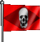 skull flag - Bezmaksas animēts GIF animēts GIF