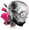 soave deco gothic skull flowers rose black - 免费PNG 动画 GIF