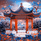soave background animated garden  blue orange - Bezmaksas animēts GIF animēts GIF