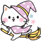 cute halloween cat - PNG gratuit GIF animé