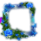 Blue roses frame - nemokama png animuotas GIF
