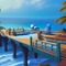 Tropical Beach Decking - zadarmo png animovaný GIF