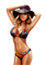 Woman, Summer, bikini, hat. Leila - ilmainen png animoitu GIF
