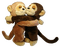 silly monkeys - PNG gratuit GIF animé