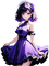 manga girl purple - Animovaný GIF zadarmo