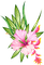 soave deco flowers branch summer  pink green - png gratis GIF animado