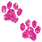 pink glitter paw print - Gratis geanimeerde GIF geanimeerde GIF