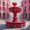 Red Heart Fountain - png gratuito GIF animata