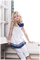 Kaz_Creations Girl At Window - бесплатно png анимированный гифка