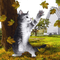 autumn cat fall tree garden - Free PNG Animated GIF