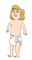 Cartoon blonde baby girl (without bow) - png gratuito GIF animata