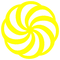 yellow white spiral mandala