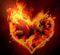 Coeur enflammé - GIF animé gratuit GIF animé