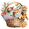 Easter-kitty-egg-basket, Adam64 - PNG gratuit GIF animé