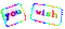 you wish! rainbow letter beads - Nemokamas animacinis gif animuotas GIF