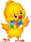 Yellow Chick with Flower - Gratis geanimeerde GIF geanimeerde GIF