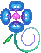 flower fleur blossom blumen deco tube art abstract blue effect effet  spring printemps     gif anime animated animation
