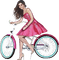 kvinna-cykel.....woman and bike - zadarmo png animovaný GIF