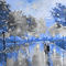 soave background animated painting  rain city - GIF animasi gratis GIF animasi