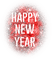 soave text new year deco happy white red