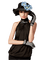 femme en noir - 免费PNG 动画 GIF