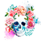 skull flower - ingyenes png animált GIF