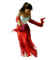 Девушка в  красном - бесплатно png анимированный гифка