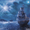 landscape image sea mer meer water landschaft paysage gif anime animated animation ship schiff navire - Бесплатный анимированный гифка анимированный гифка