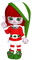 Kaz_Creations Dolls Cookie Elfs Red and Green Christmas - png grátis Gif Animado