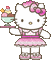 Hello kitty rose restaurant glaces servante Debutante pink hello kitty shiny hello kitty icecream servant eatery