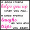 a good friend text square pink white and black - nemokama png animuotas GIF