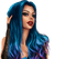 Woman Blue Brown Violet - Bogusia - gratis png geanimeerde GIF