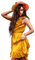 femme en jaune - ücretsiz png animasyonlu GIF