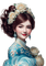 Женщина в голубом - gratis png animerad GIF