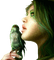 femme au cheveux vert.Cheyenne63 - Free PNG Animated GIF