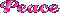 Peace pink glitter text - GIF animé gratuit GIF animé