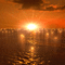 sunset light effect gif anime animated animation sun soleil  fond background sea meer mer ocean océan ozean    summer ete  image paysage landscape island ile insel